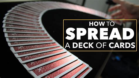 how to spread a deck of cards|How to PERFECTLY SPREAD a Deck Of Cards = Ribbon .